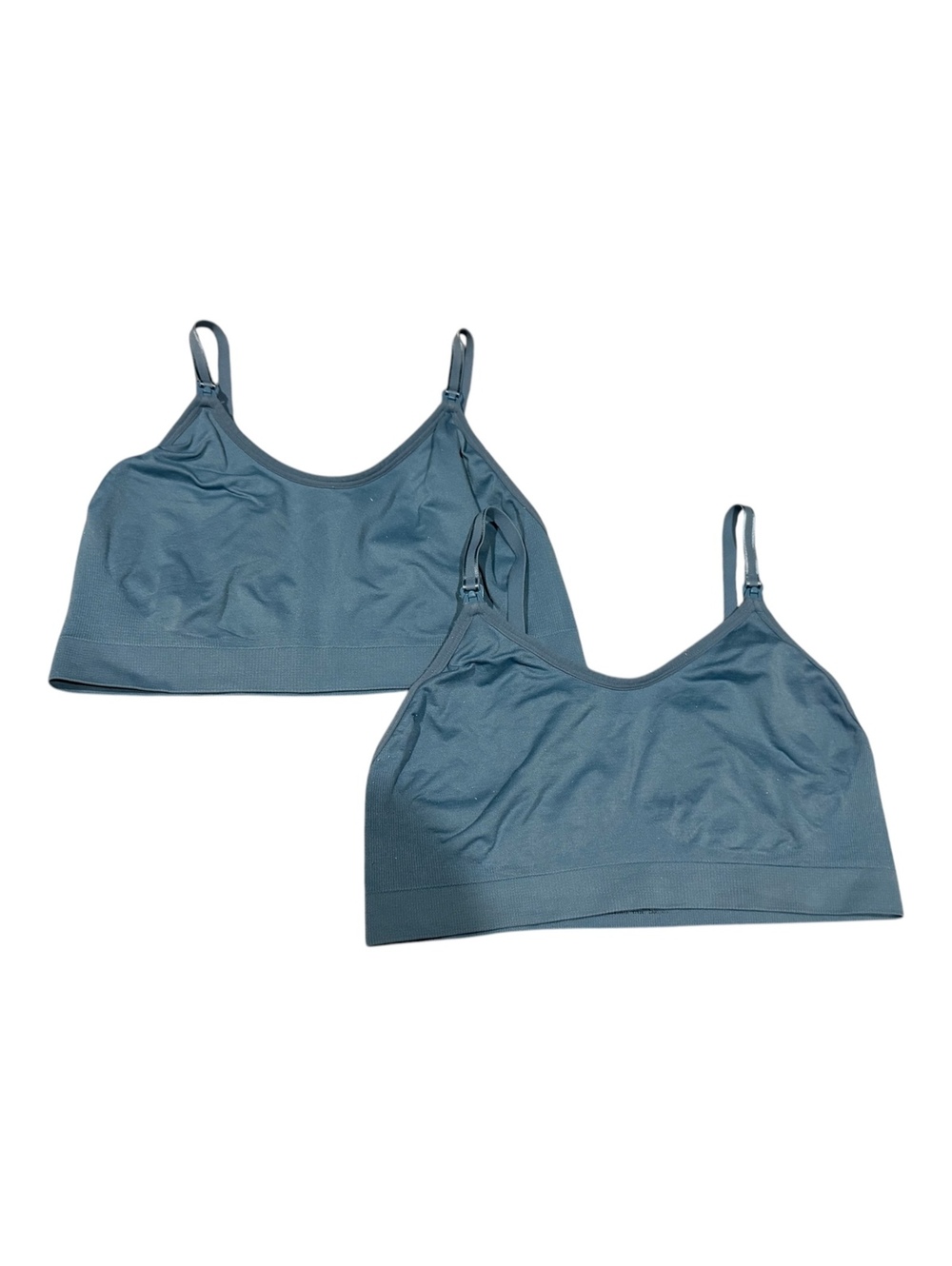 Motherhood Maternity Nursing Bras, Size L, Blue, Set of 2